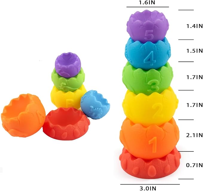 Baby Educational Sensory Ball Toy for Toddlers 1-3 Years, Preschool Stacking Blocks Montessori Toys for Babies Gifts 1 2 3 Years Old