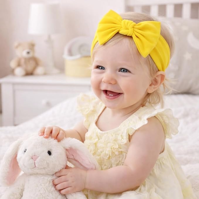 Baby Girl Headbands-Infant,Toddler Cotton Handmade Hairbands with Bows Child Hair Accessories