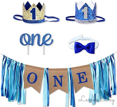 Boy Girl Birthday Crown, Prince Princess Birthday Hat Headband Tiara Crown Cake Photo Prop Party Decorations