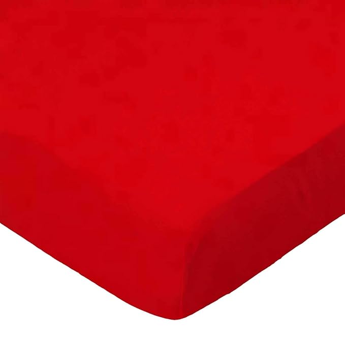 SheetWorld Fitted 100% Cotton Flannel Pack N Play Sheet Fits Graco Square Play Yard 36 x 36, Flannel FS8 - Red, Made in USA