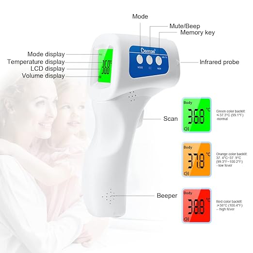 [Value Bundle] Berrcom Forehead Thermometer JXB183 & Berrcom Digital Non Contact Infrared Forehead Thermometer for Adults and Kids JXB178