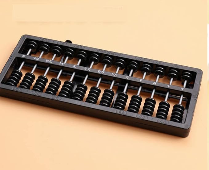 1 Piece Abacus 13 Digits, Abacus Chinese Vintage, Abacus Wooden, for Arithmetic Mathematic Education