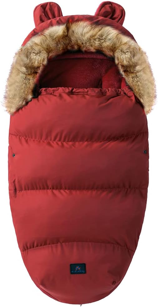 Pram Footmuff,Stroller Padded Footmuff Cover Cosy Toes,Baby Winter Foot Cover,Warmth,Windproof, Waterproof, Cold Resistant, Washable (Flame red)
