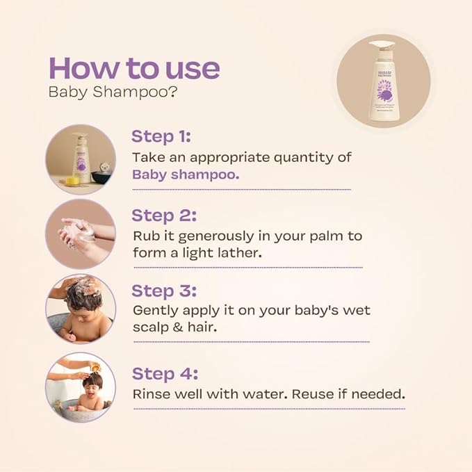MAATE Baby Shampoo (250 ml) | Deep Cleanses, Nourishes Scalp & Hair | With Ayurvedic Herbs like Shikakai & Amla | Baby Shampoo For Kids 0-12 Years | Baby Hair Shampoo | Tear Free & Chemical Free