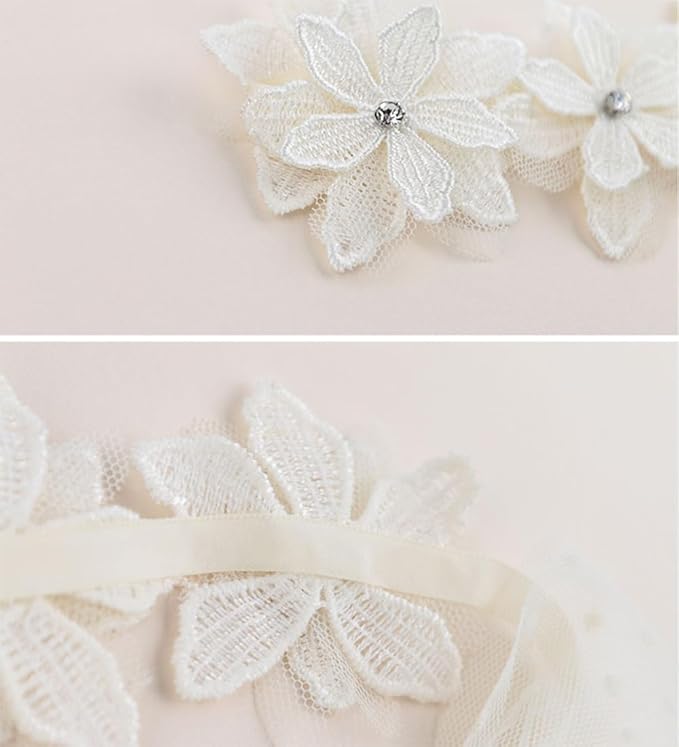 Bethynas Baby Girls Cute Bow-knot Headband Soft Lace Floral Hairbands Newborn Infant Toddlers Kids Hair Accessories (Style 1)
