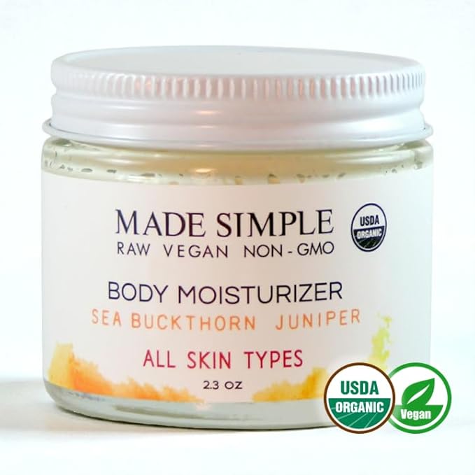 Sea Buckthorn Juniper Body Moisturizer - Certified Organic, Vegan, & Cruelty-free