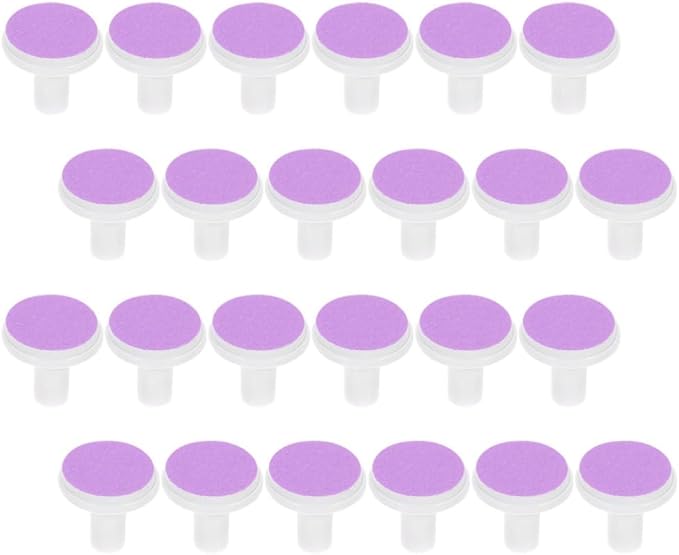 Healeved 24pcs Electric Nail Trimmer Pads Replacement Grinding Heads for Nail File Use Easy to Replace Safe Convenient Delicate Color Design