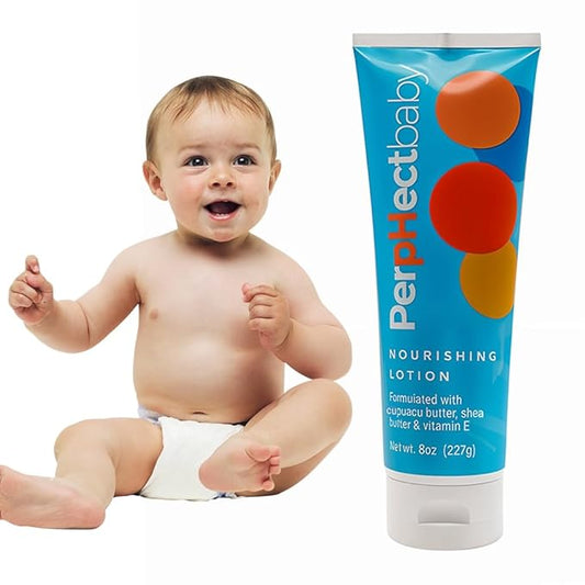Nourishing, Moisturizing, Calming Baby Dry Skin Lotion for Chapped & Cracked Skin Formulated with Cupuacu Butter, Shea Butter, Vitamin E and Lavender Oil, 8 oz