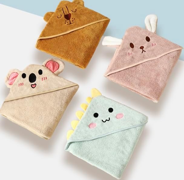 Hooded Baby Towel - Premium Soft Bath Towel for Baby, Newborn,Infant - Ultra Absorbent,Natural Baby Stuff Towel, Soft Coral Velvet Coral Fleece Bath Towel for Boys and Girls (Big Ear Koala)