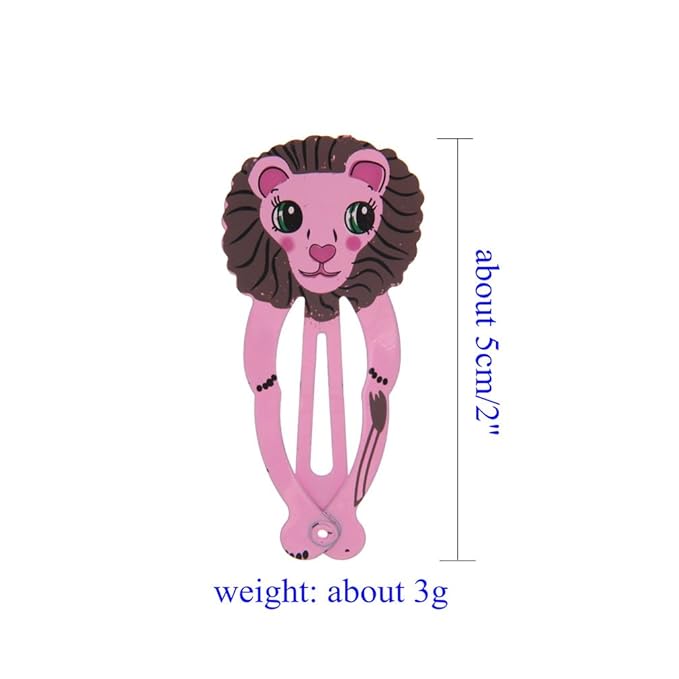 inSowni 40 Pack 2" Metal Snap Hair Clips Non Slip Barrettes Pins Animal Fruit Accessories for Baby Girl Toddlers Fine Thick Hair (40PCS S1)