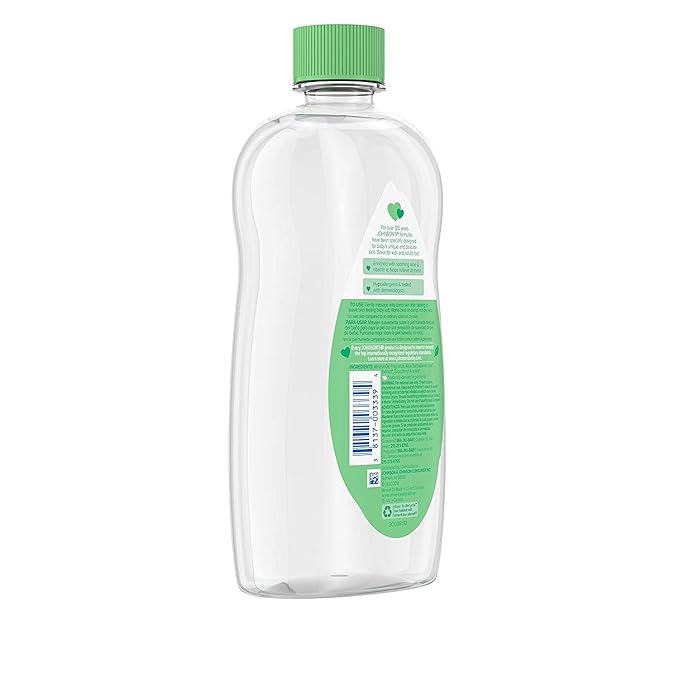 Johnson's Baby Oil Aloe Vera & Vitamin E 20.0 fl oz (pack of 8)