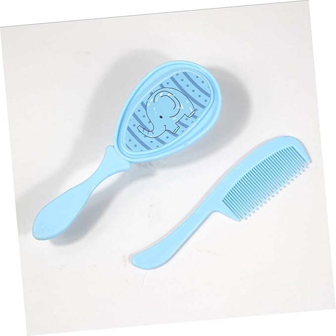Brush and Comb Set Anti-Static Massage Comb for Boy Girl Circular Tooth Design for Gentle Grooming Bright Color Haircare Kit for Newborns