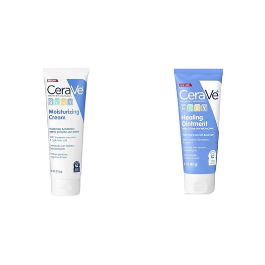 CeraVe Baby Moisturizing Cream + Healing Ointment Bundle | Gentle Skincare