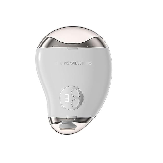 2-in-1 Electric Nail Clipper & Filer, Baby Nail Trimmer with LED Light 3-Speed Quiet (<45dB) Portable Nail Cutter for Seniors & Adults, Rechargeable via USB-C,Pur01
