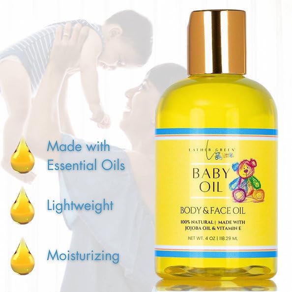Gentle Embrace Baby Oil - Hydrating & Soothing for Sensitive Skin, 4 oz