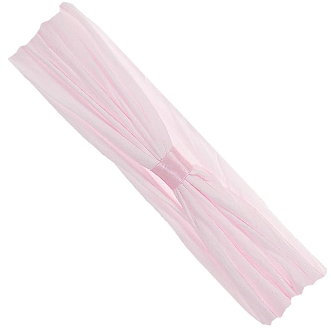 Wee Ones Baby Girls' Add-a-Bow Soft Stretch Nylon Baby Band, Light Pink, 24 Months
