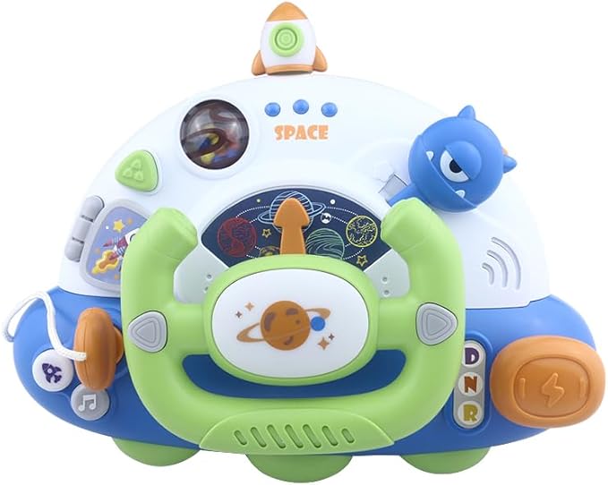 Caterbee Toddler Steering Wheel Montessori Toy, Educational Gift for Baby Toys 18 Months+
