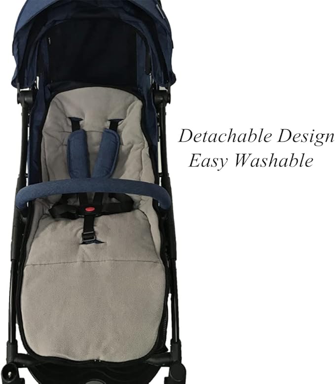 RUIXIA Winter Warm Thick Fleece Baby Stroller Sleeping Bag Detachable Universal Waterproof Toddlers Zipper Closure Windshield Footmuff Newborn Infants Swaddle Blanket Pram Wrap, Grey (BUNBAG10)