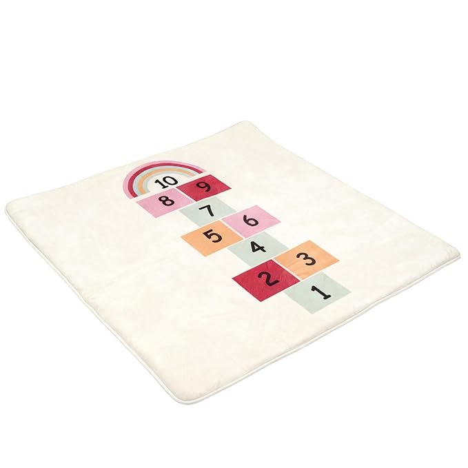 Baby Play Mat for Floor, 1.2″ Thick Foam 47X47 Playpen Mat, Ultra-Soft Velvet for Tummy Time & Crawling, Non-Slip Backing and Easy to Clean, Safe for Infants, Toddlers, and Kids (Numbers)