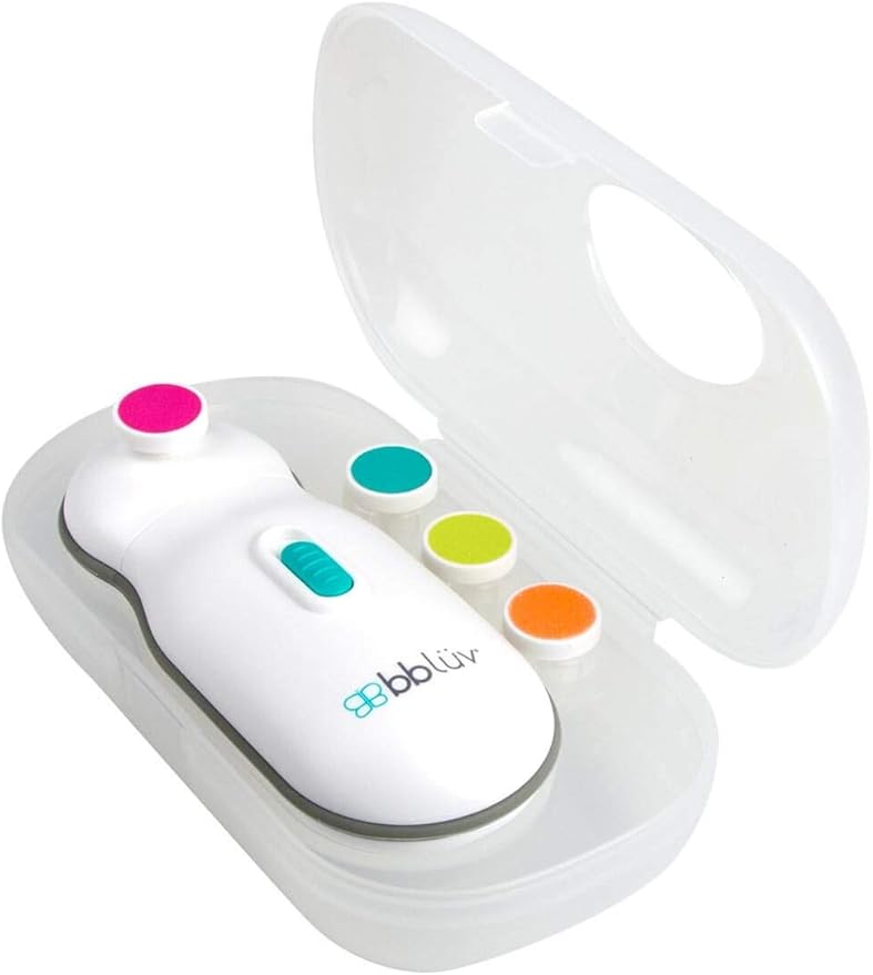 bblüv - Trimö - Baby Nail Trimmer Electric - Baby Nail File for Newborn and Toddler (0 to 12 Months+), Gentle and Quiet Fingernail and Toenail Clippers, Original Trimo Kit (Pack of 1)