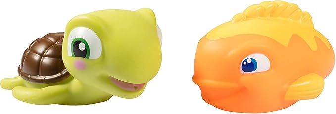 CoComelon Water Squirter Toys for Pool & Bath 6-Pack - Officially Licensed - JJ, Baby Shark, Turtle, Fish Figure Set - Gift for Toddlers, Preschoolers, Kids 18mo+