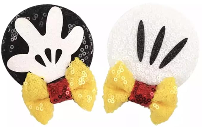 CLGIFT Minnie Ears Baby/Toddler Headband with Mickey Hair Clip