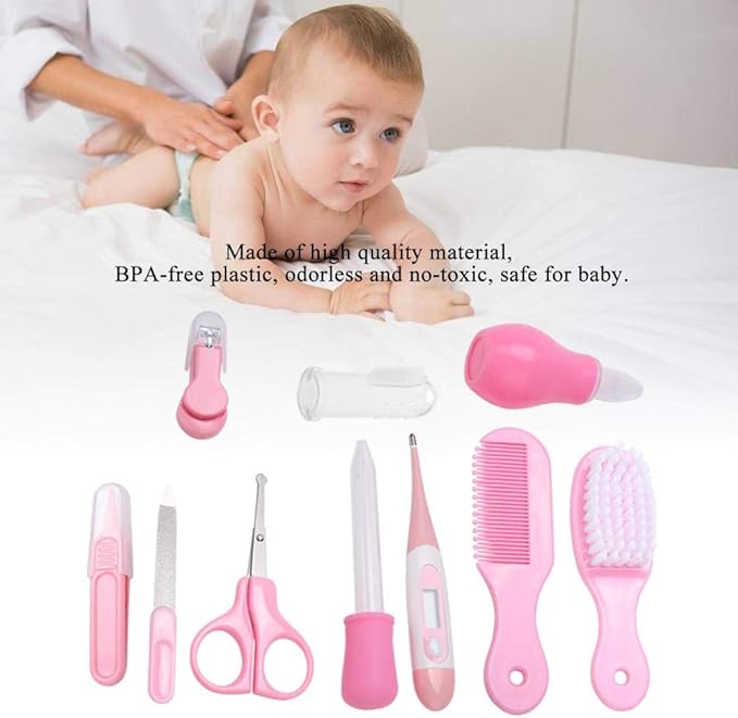 Baby Grooming Set, 10 in I Hair, Nail, Nose, Tooth and Ear Accessories Portable Grooming Kit for Baby Girl Or Baby Boy()