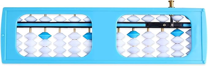 Larcele Bead Arithmetic Counting Abacus with Reset Button,13 Column SP-02 (Blue 2)