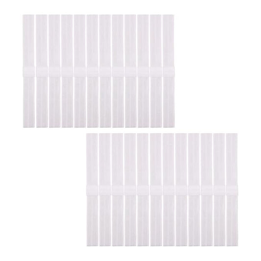 Jomila Pack of 24 Interchangeable Nylon Headbands for Newborn Toddler Baby Girls High Stretchy Add-A-Bow Elastic Head Bands (FOE White 24 pcs)