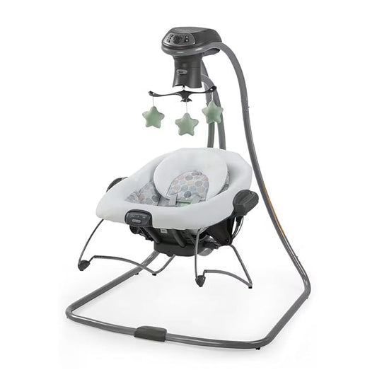 Graco Simple Sway 2-in-1 Swing and Bouncer with Removable Swing Seat and 6 Swinging Speeds for Toddler Swing Seat and Swing Chair - Emersyn