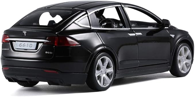 1/32 Model x Metal Die Casting Toy Car for 3 to 12 Year Old Boy Pull Back Car Toy with Sound and Lights (Black)