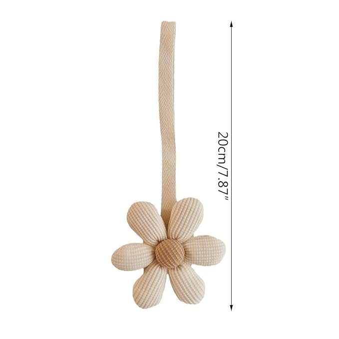 1Pc White Stylish Flower Pacifier Pendant Pacifier Holder Ornament,Soft Cloth Leash and Keep Your Secure Fashionable Gift,Teethers and Teething Relief, Accessories…
