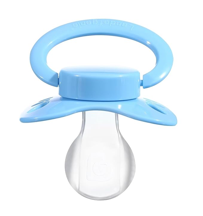 Landofgenie Adult Size Large Shield Pacifiers Butterfly Shaped Cutie Pacifier Blue