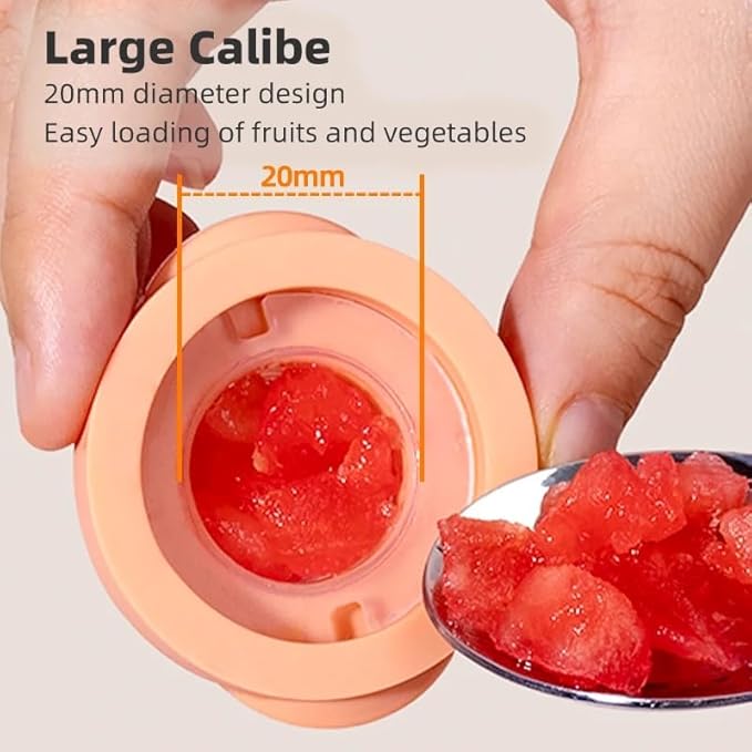 Baby Fruit Feeder Set – BPA-Free Silicone Fresh Food Feeder with 3 Replacement Teats, Teething Feeder for Fruits & Purees, Safe Self-Feeding for Babies 4+ Months