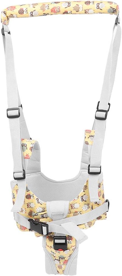 Baby Walking Harness Baby Walker Harness Toddler Learning Walking Assist Beltlight Yellow (Light Yellow-Owl Print)