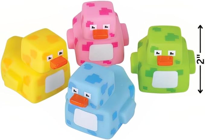 Rhode Island Novelty 2" Pixelated Rubber Duckies