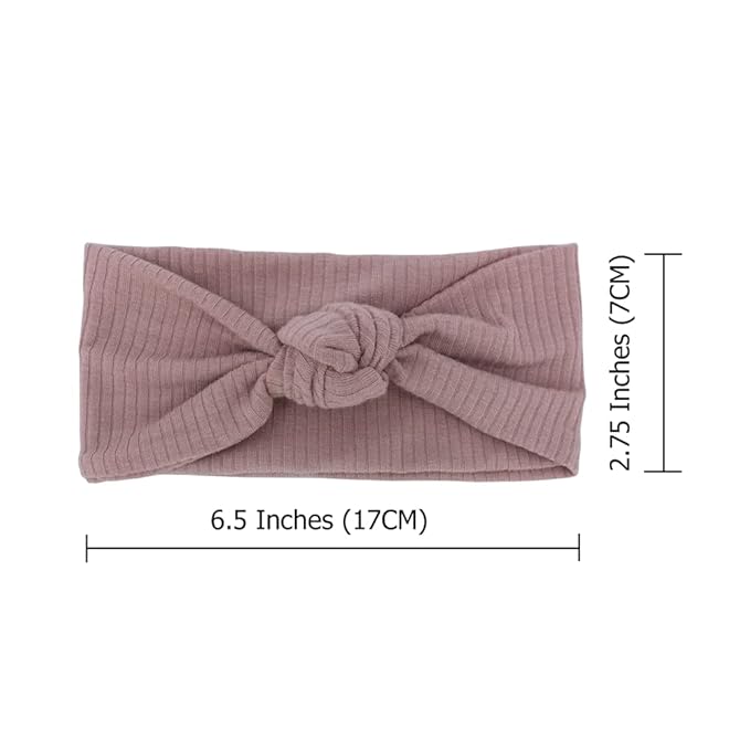 Sugarmelon Baby Headbands Stretchy Hairbands Hair Bow Elastics for Baby Girls Newborn Toddlers Infant Kids (Knot Headband Mustard)