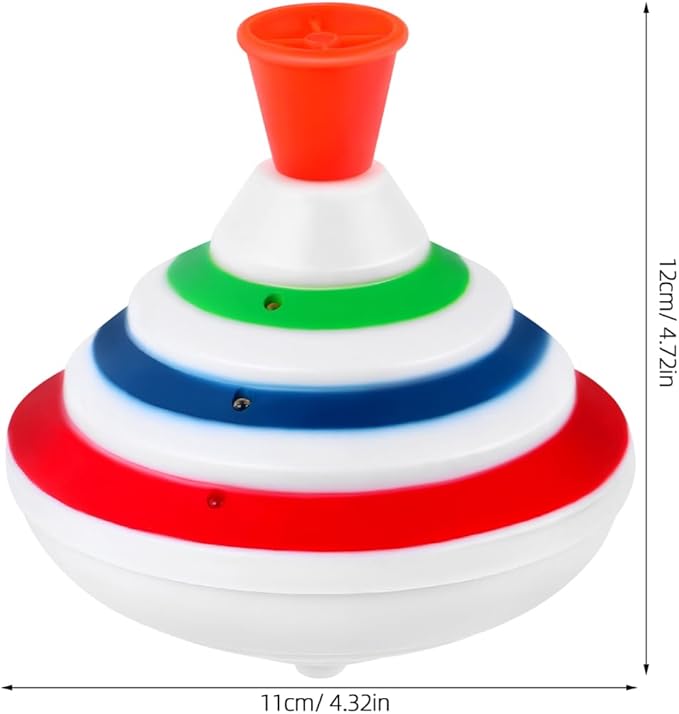 STOBOK Spinning Top Toy with LED and Music Peg-top Hand Spinner Gyro Toy Gift for Kids