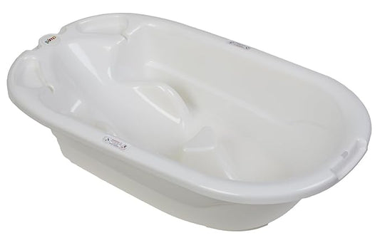 EuroBath 2-Stage Baby Bath Tub, White - Large, Long Lasting Baby Essentials, Must-Have Baby Bathtub, Newborn Essentials, Infant Bathtub & Baby Care Products for Registry