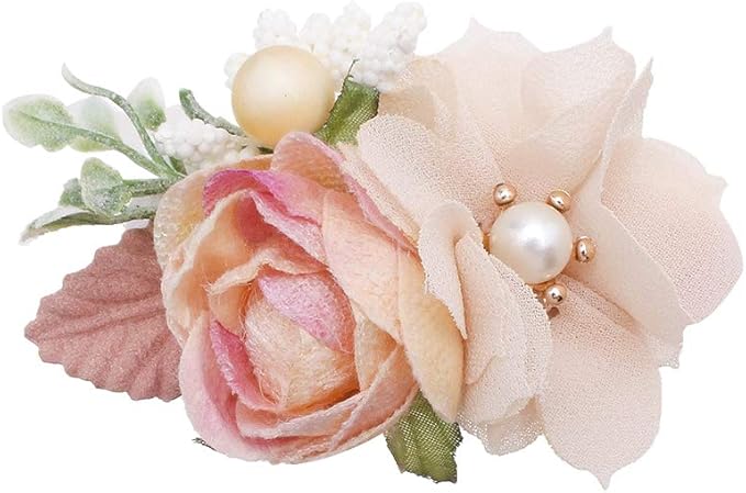 Flower Hair Clip for Baby Girl, Lightweight Hair Bow with Boutique Fully Lined Alligator Clip for Toddler Teens Gifts
