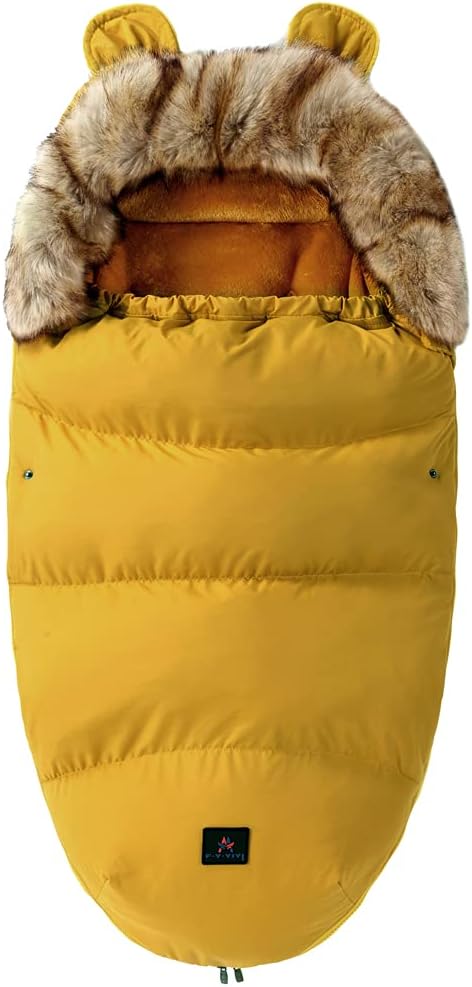 Pram Footmuff,Stroller Padded Footmuff Cover Cosy Toes,Baby Winter Foot Cover,Warmth,Windproof, Waterproof, Cold Resistant, Washable (Lemon Yellow)