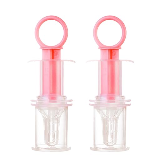 BabyX Kids Baby Oral Syringe & Dispenser Calibrated for Liquid Medicine, Reduce Mess, Easy Way to Orally Administer Medication, Includes Bottle Adapter, 2 Pack