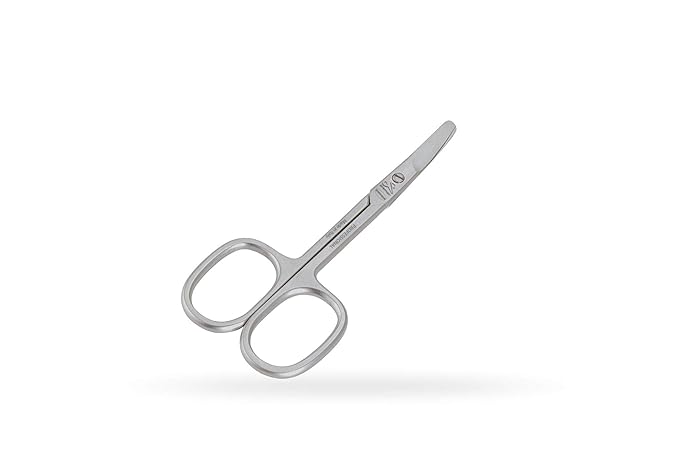 Stainless Steel Baby Scissors with Curved Blades. Made in Italy