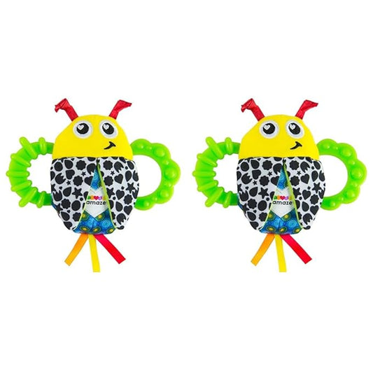 LAMAZE Bitty Bite Bug Rattle 4.5 Inch (Pack of 2)