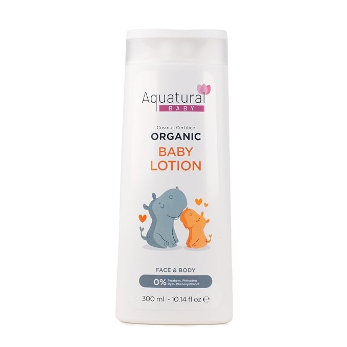 Organic Baby Lotion for Newborn, Natural Face & Body Cream Moisturizer, Toddler, Delicate, Dry Skin - Gentle Kids Lotion Sensitive Skin, 10.14fl oz