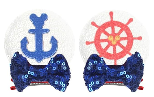 CLGIFT Minnie Ears Baby/Toddler Headband, Minnie Baby Ears, Toddler Headband (Cruise Hair Clip)