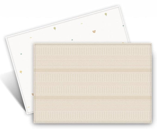 Premium Soft Play Mat - Coco Bear + Woven Sisal - Made in Korea - Non-Toxic Soft Floor Mats, Water Resistant, for Playrooms, Kids Rooms & Family Spaces, Reversible - 75"x51"