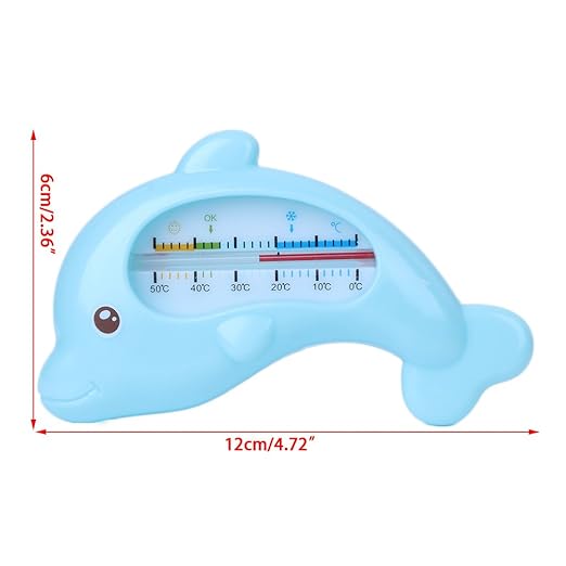 Baby Bathing Water Thermometer Dolphin Shape Water Temperature Tool Infants Toddler Shower Safety Thermometer Infant Baby Spas Bath Toys Pool Ideal Gift for Toddlers Boys Girls Kids Children