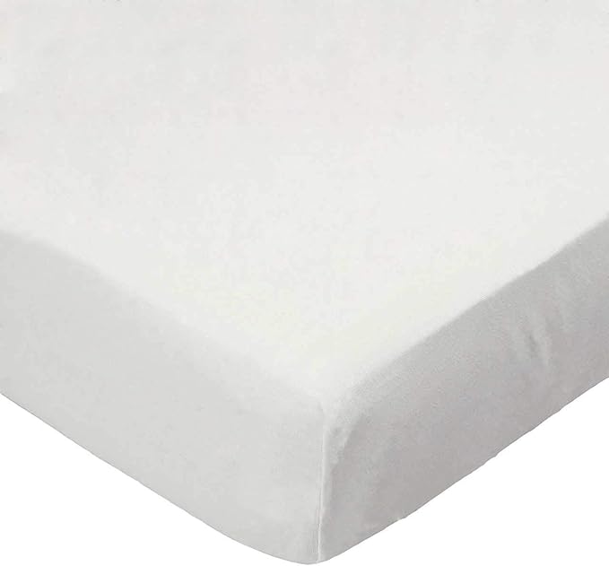 SheetWorld Fitted Youth Bed Sheet 33 x 66, 100% Cotton Jersey Organic Ivory, Made in USA