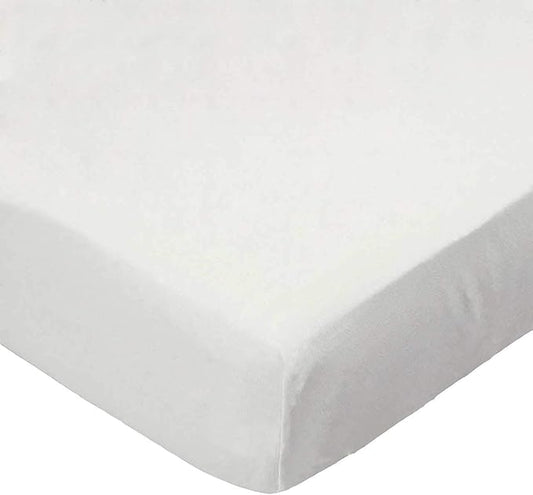 SheetWorld Fitted Youth Bed Sheet 33 x 66, 100% Cotton Jersey Organic Ivory, Made in USA